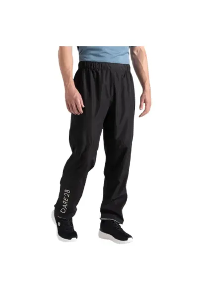 Pantaloni sport barbati  impermeabili - negru - poliester