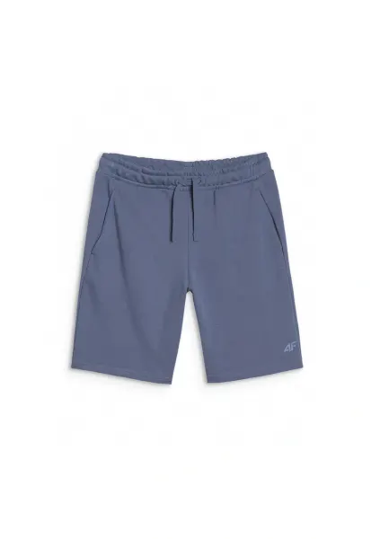Pantaloni sport barbati -  scurti - bleumarin - bumbac si poliester - talie ajustabila