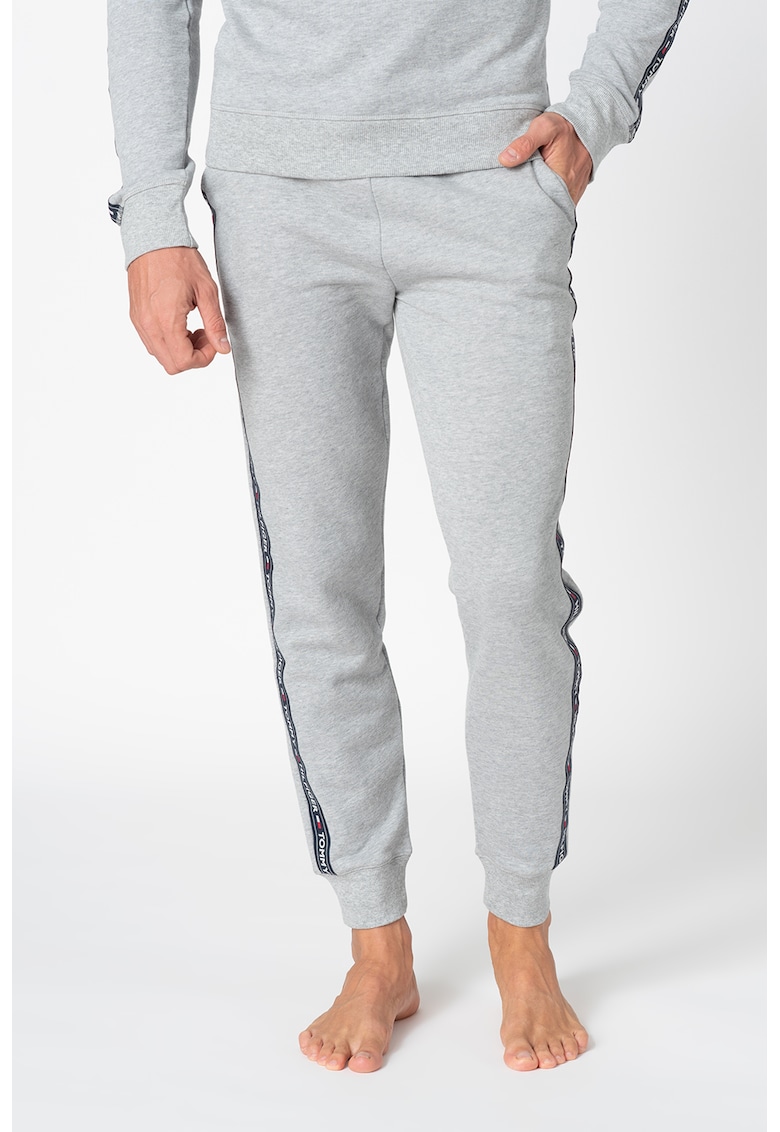 Pantaloni sport conici de casa - Gri melange