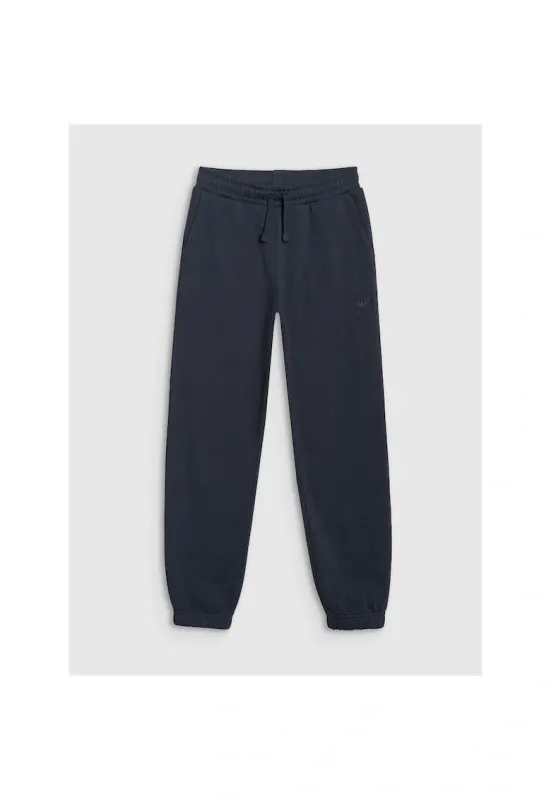 Pantaloni sport copii -  albastru marin - stil sportiv - textil - pentru fete