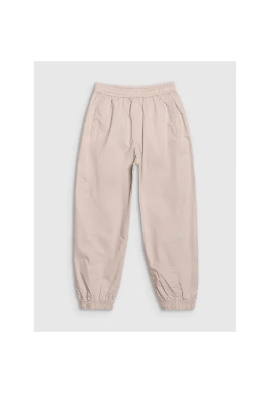 Pantaloni sport copii -  largi - bumbac 100% - bej