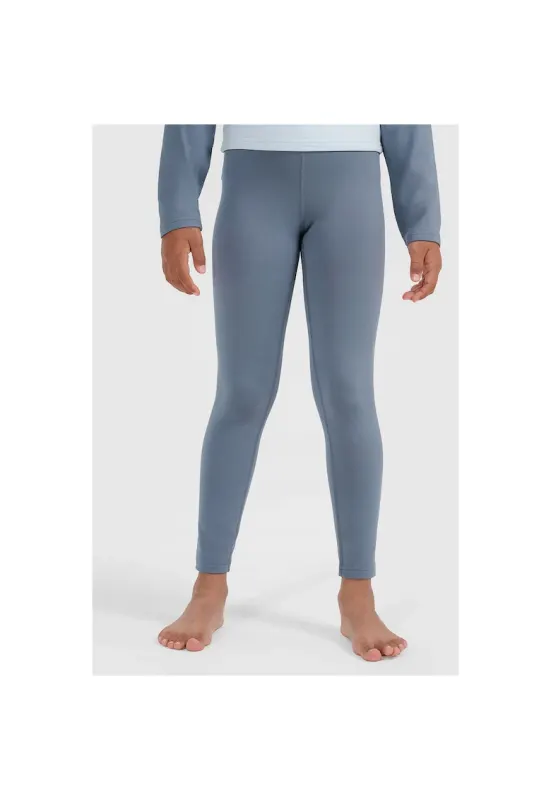 Pantaloni sport copii  lenjerie termica - gri - tehnologie 4F Warm - croiala slim