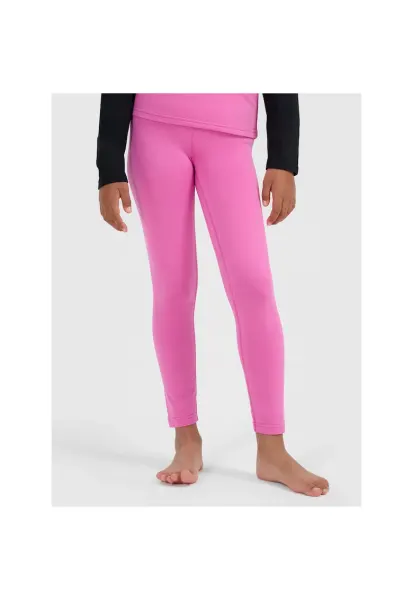 Pantaloni sport copii  lenjerie termica - roz - tehnologie 4F Warm - croiala slim -