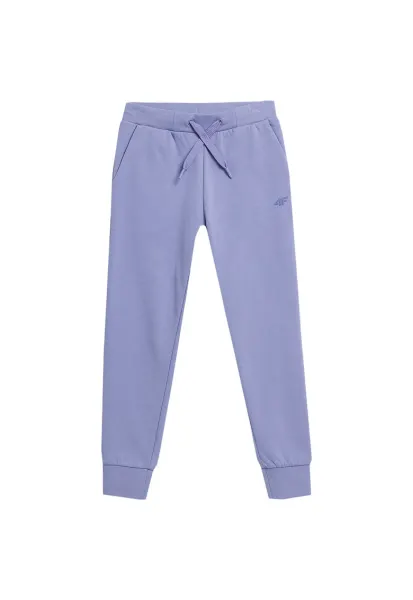 Pantaloni sport copii  model 4FJAW23TTROF421 - confortabili - bumbac/poliester - lila