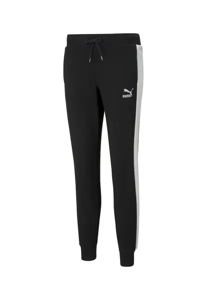 Pantaloni sport cu benzi laterale contrastante Iconic T7 TR cl - Negru