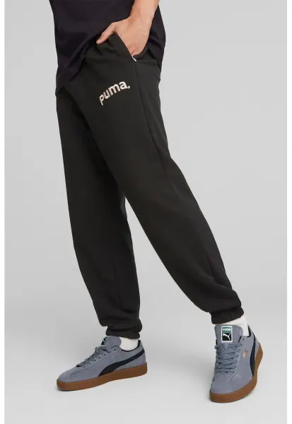 Pantaloni sport cu imprimeu logo - Negru