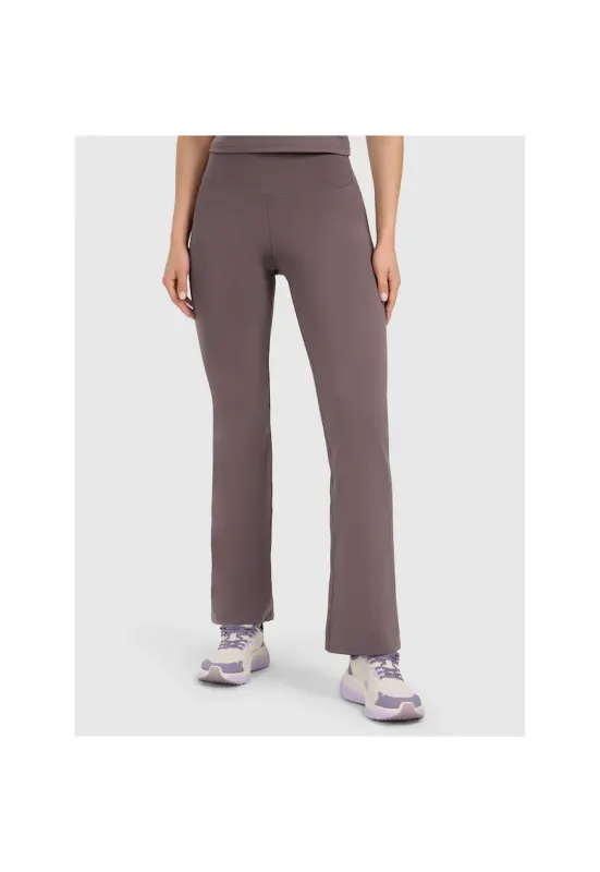 Pantaloni sport dama antrenament - culoare maro - poliester