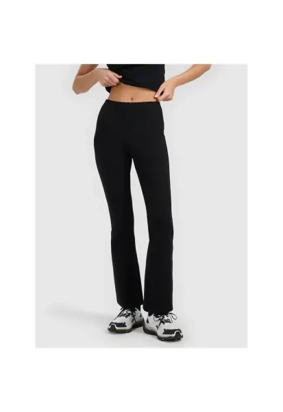 Pantaloni sport dama -  colanti de antrenament - negru - bumbac
