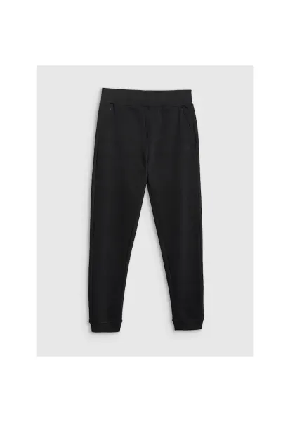 Pantaloni sport dama -  culoare negru - material bumbac