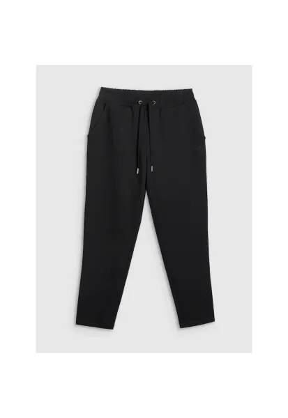 Pantaloni sport dama -  negru - din bumbac