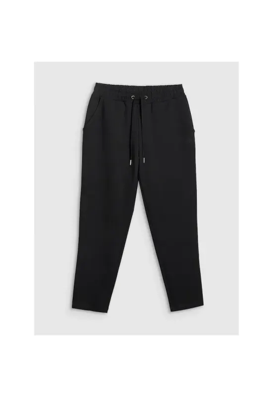 Pantaloni sport dama -  negru - din bumbac