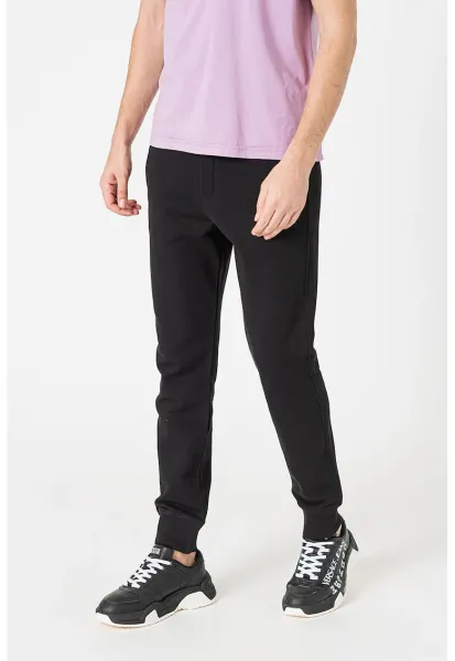 Pantaloni sport uni - de bumbac - Negru