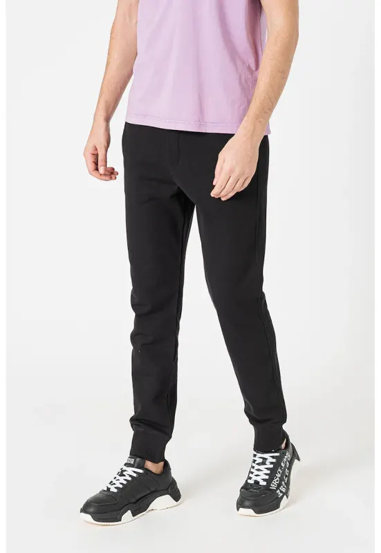 Pantaloni sport uni - de bumbac - Negru