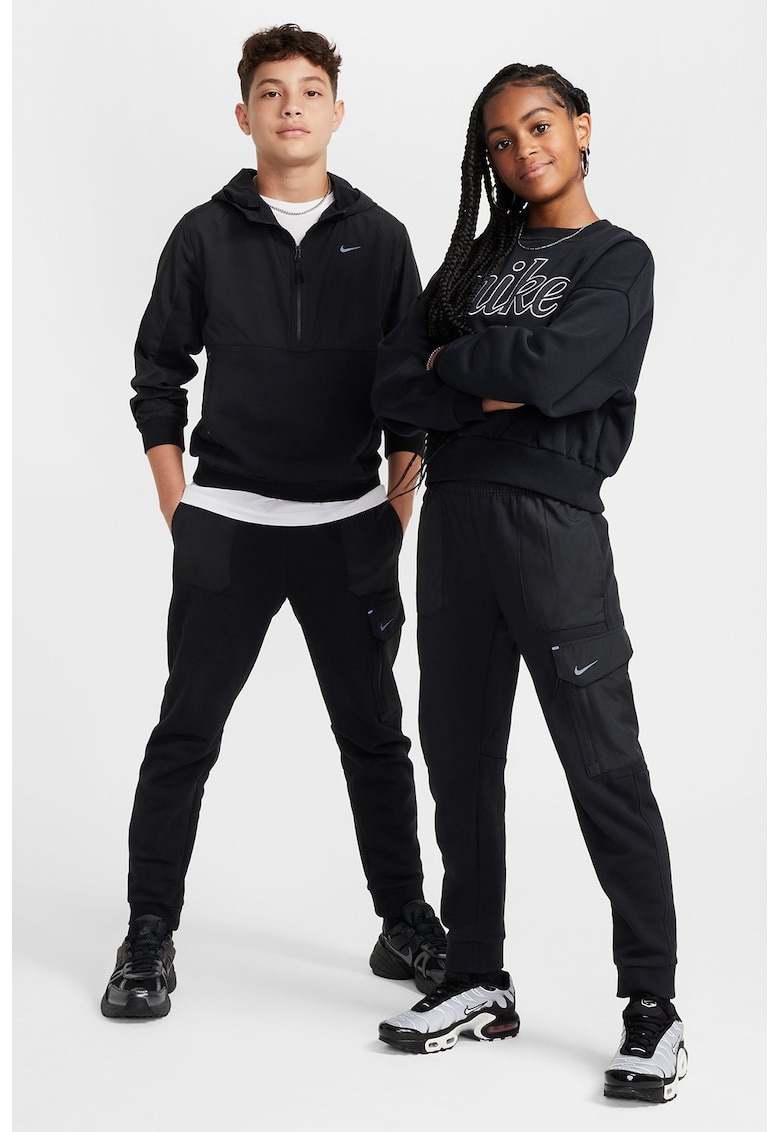 Pantaloni sport vargo cu snur in talie - Negru