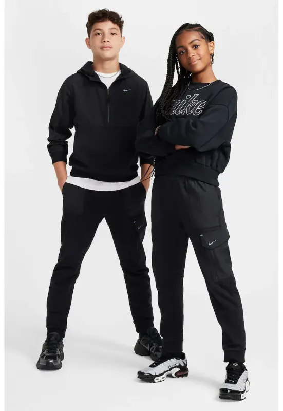 Pantaloni sport vargo cu snur in talie - Negru