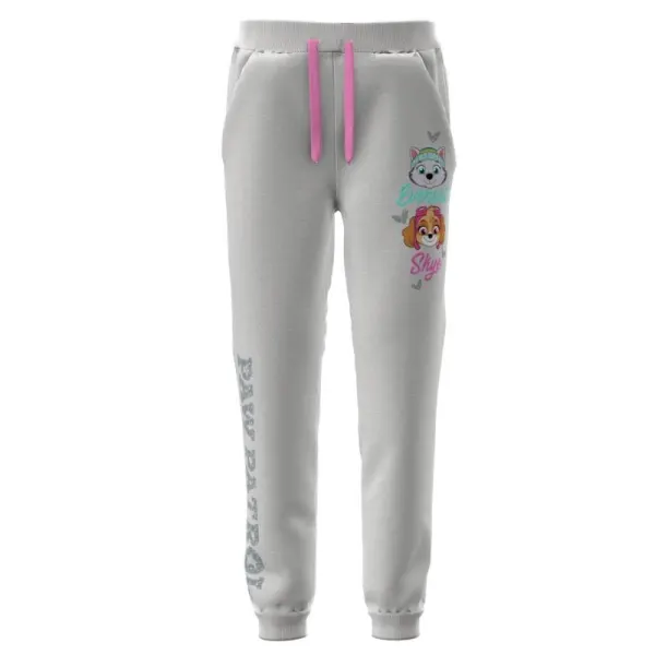 Pantaloni trening fete, gri, 100% bumbac, buzunare laterale, Paw Patrol Engros