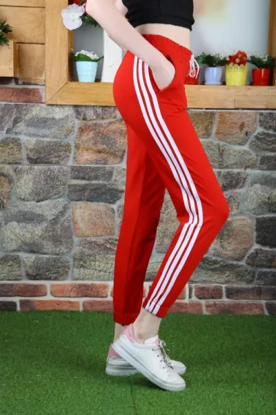 Pantaloni trening rosii pentru dama-cod HP250