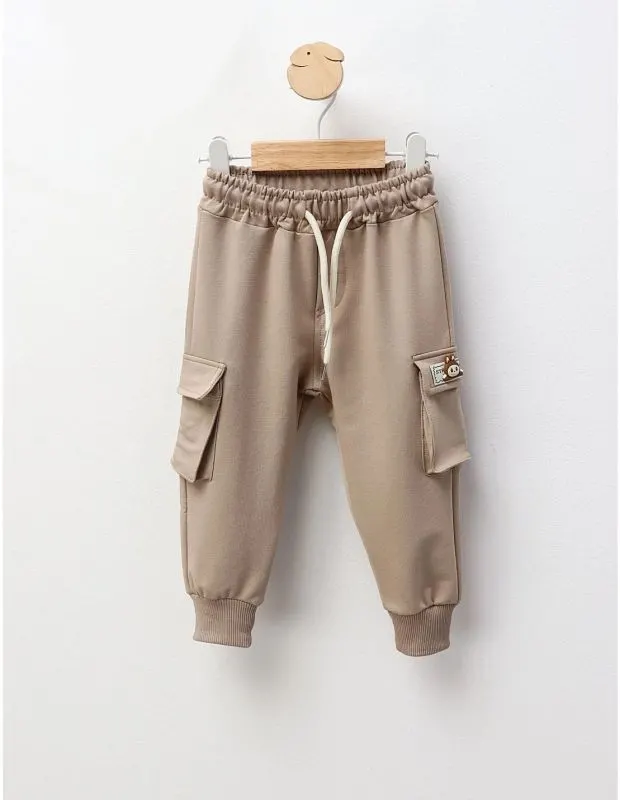 Pantaloni trening Street crem