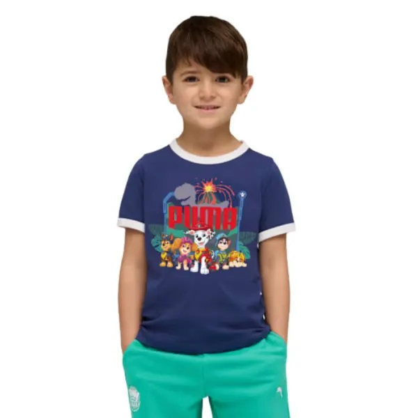 PUMA X PAW PATROL Ringer Tee Blue Jewel 634935-49