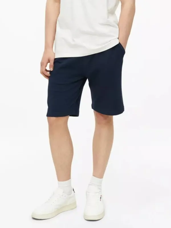 S.Oliver Pantaloni scurti sport, barbati, din bumbac, cu talie medie, Relaxed fit, Detroit, Bleumarin inchis (SELECTATI MARIMEA: M)