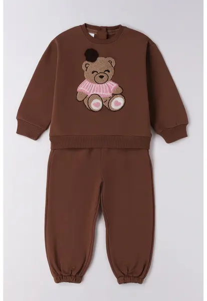 Set de bluza si pantaloni de trening - Maro