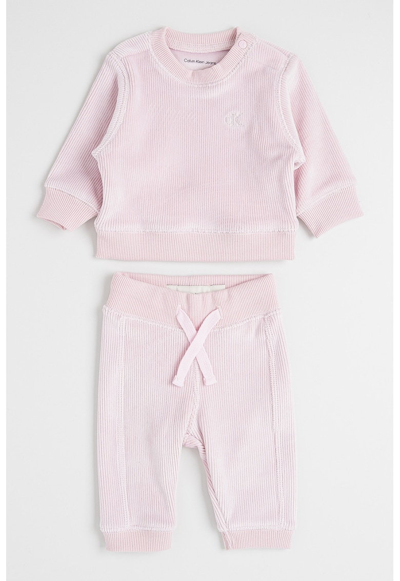 Set de bluza si pantaloni de trening - Roz pal