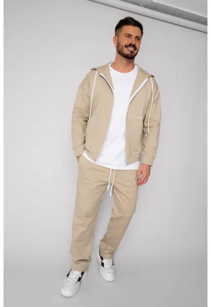 Set Loren din bumbac Jacheta si pantalon Dusty Grey 19297 - Gri
