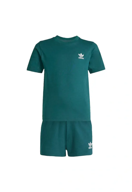 Set Tricou si pantaloni scurti Unisex Copii - verde -