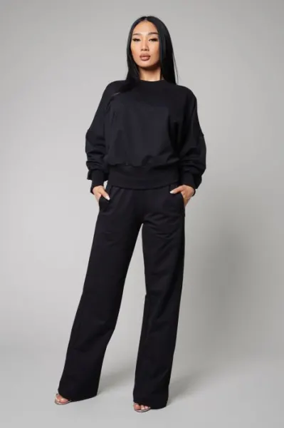 Set Volla bluza si pantalon lung Black