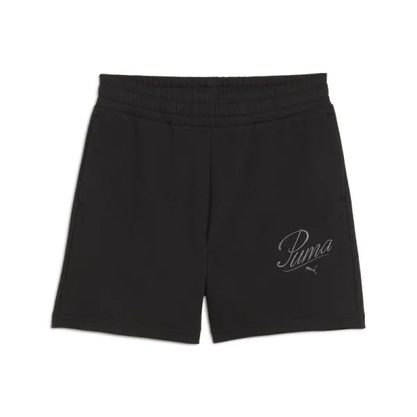 Sort Puma ESS SCRIPT High-Waist Shorts 5"
