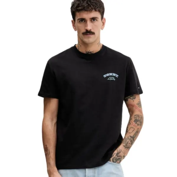 T-SHIRT MANICA CORTA COTONE REGULAR BACK PRINT DOLLAR STACK DM0DM22318-BDS