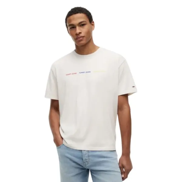 T-SHIRT MANICA CORTA COTONE REGULAR LOGO TJ REPEAT DM0DM23180-YBH