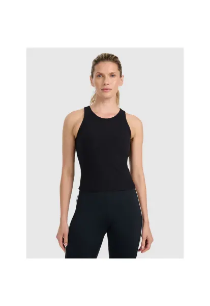 Top sport  negru - material reiat - cupe integrate - pentru femei