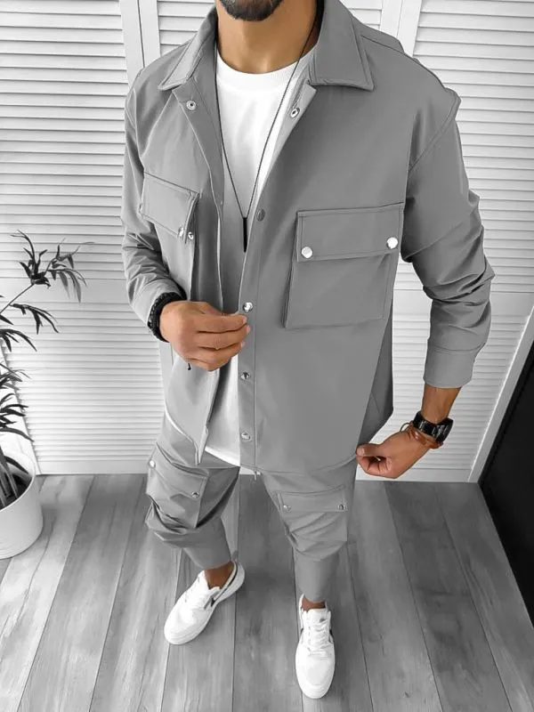 Trening barbati slim fit gri 6050 P19-2.2