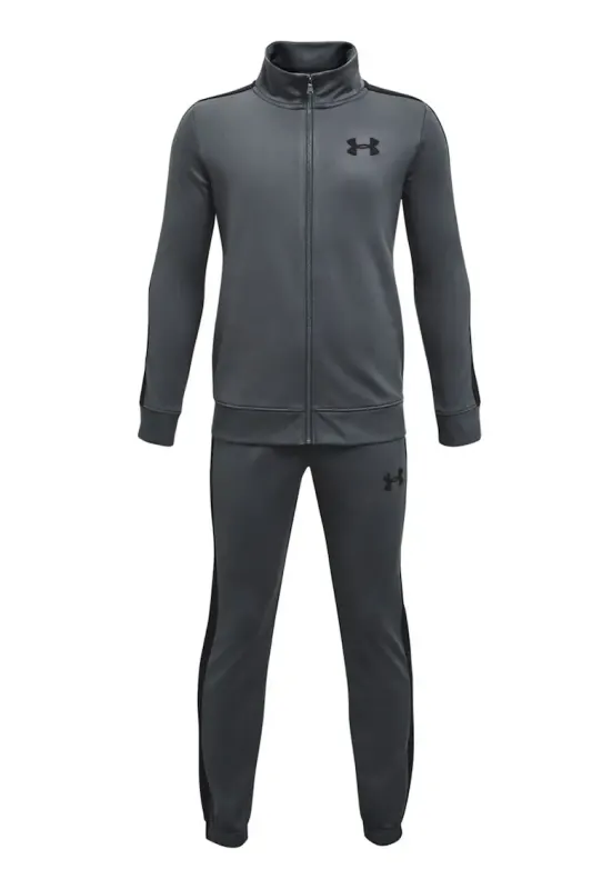Trening cu fermoar si logo - pentru fitness Knit - Gri inchis