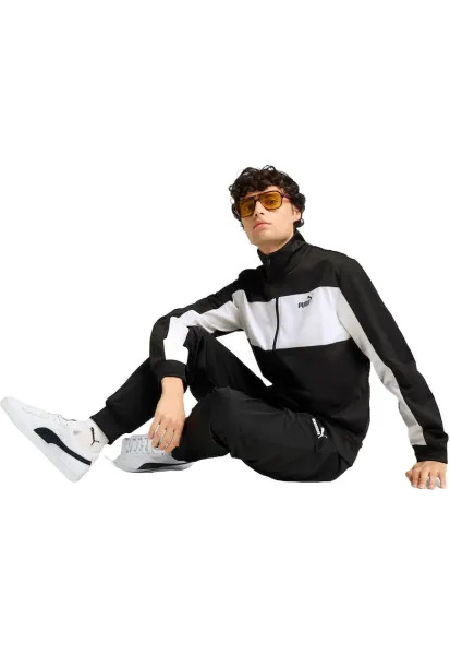 Trening cu logo si fermoar - Negru