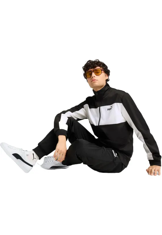 Trening cu logo si fermoar - Negru