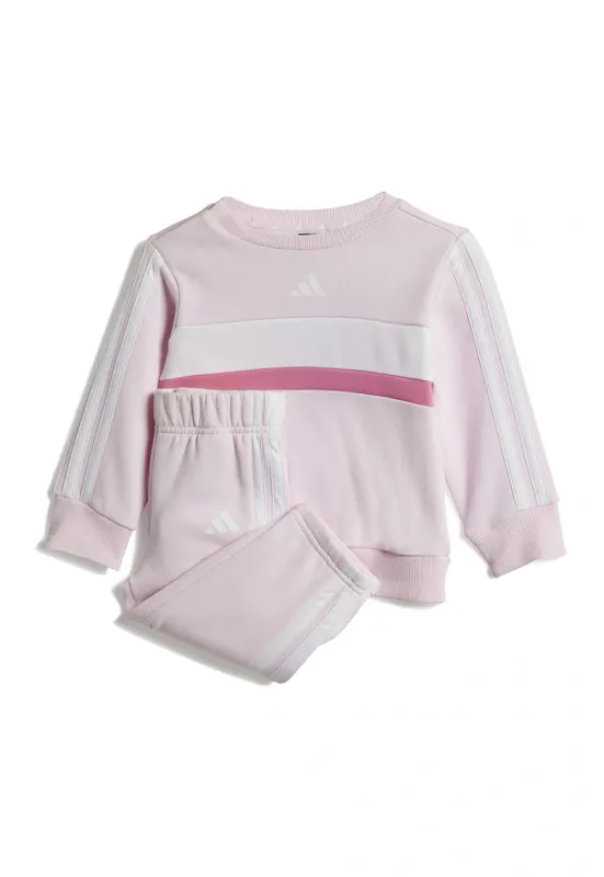 Trening cu model colorblock - Alb/Roz pal