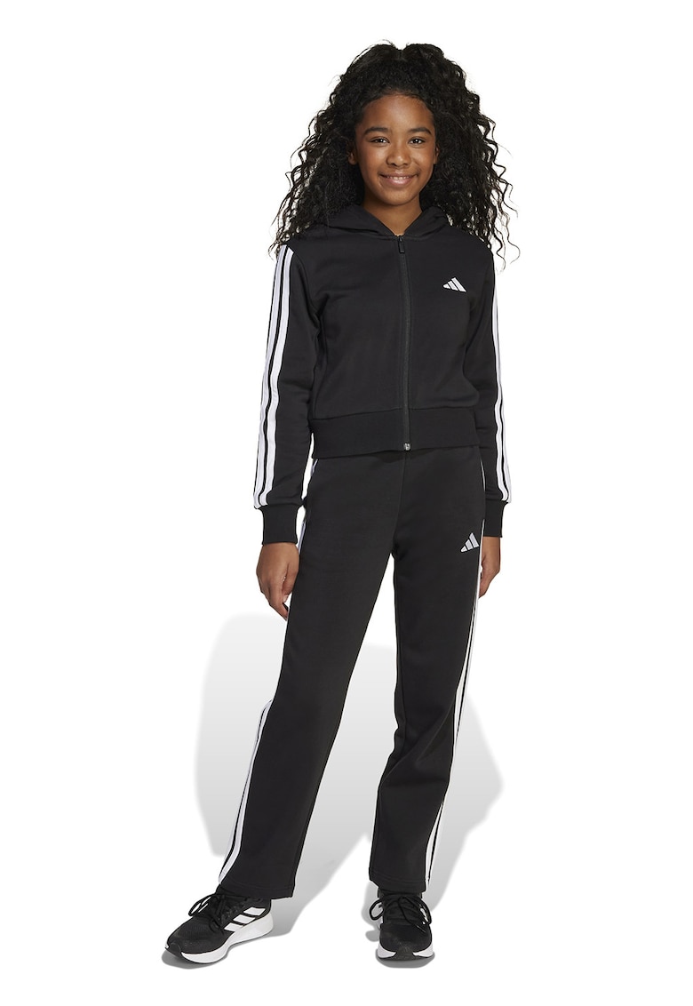 Trening din fleece cu logo - Alb/Negru