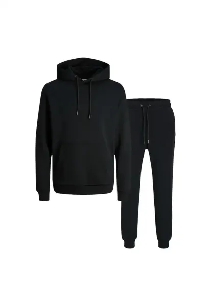 Trening JACK &JONES Bradley Sweat Zip Hood Set MP 48909 - Negru