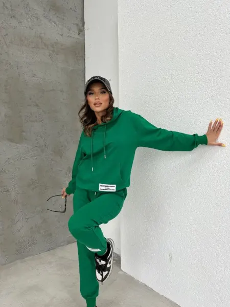 Trening pentru femei, cu model imprimat The Moment, Verde