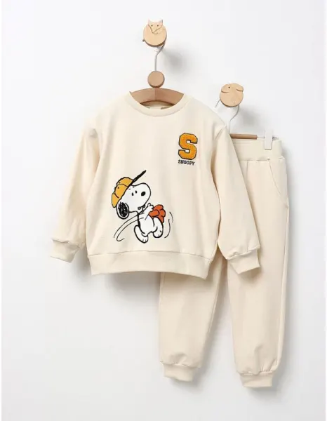 Trening plusat S is For Snoopy ecru