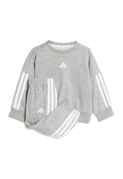 Trening regular fit cu decolteu la baza gatului Essentials - Alb/Gri melange