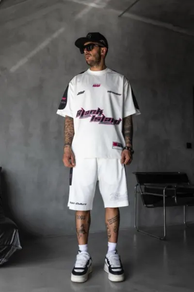 TRENING URBAN CULTURE OVERSIZE WHITE-BLACK TRBI41(1873-74) (MĂRIME: S)