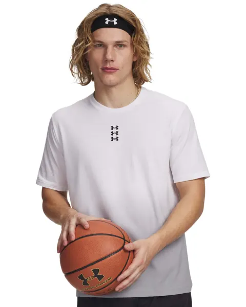 Tricou Barbati HOOPS TRIPLE LOGO SHORT SLEEVE Under Armour