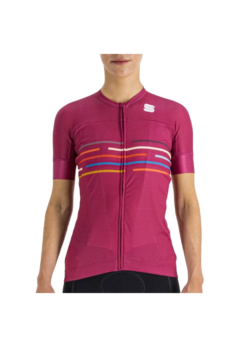 Tricou ciclism dama  Velodrome Roz - Roz