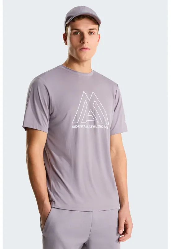 Tricou cu decolteu la baza gatului pentru antrenament Mountain Athletics - Alb/Liliac prafuit