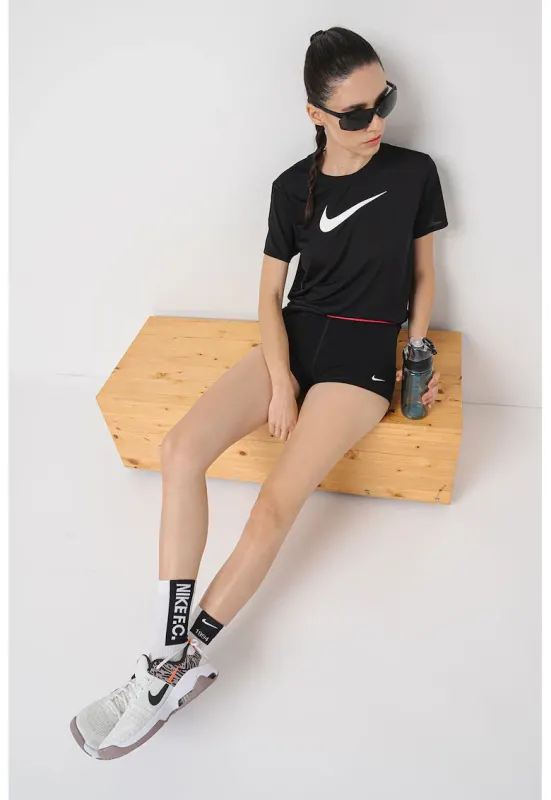 Tricou cu decolteu la baza gatului - pentru fitness - Alb/Negru