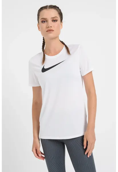 Tricou cu decolteu la baza gatului - pentru fitness - Negru/Alb optic