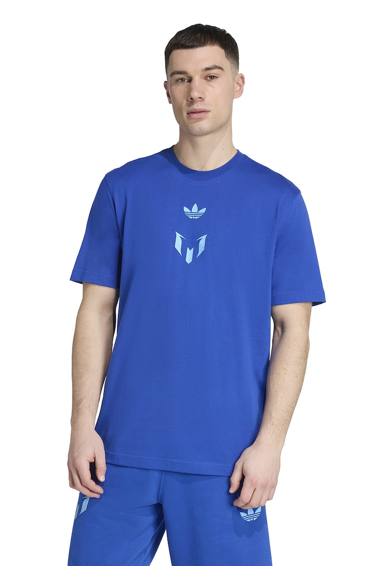 Tricou cu decolteu la baza gatului pentru fotbal Messi - Albastru royal